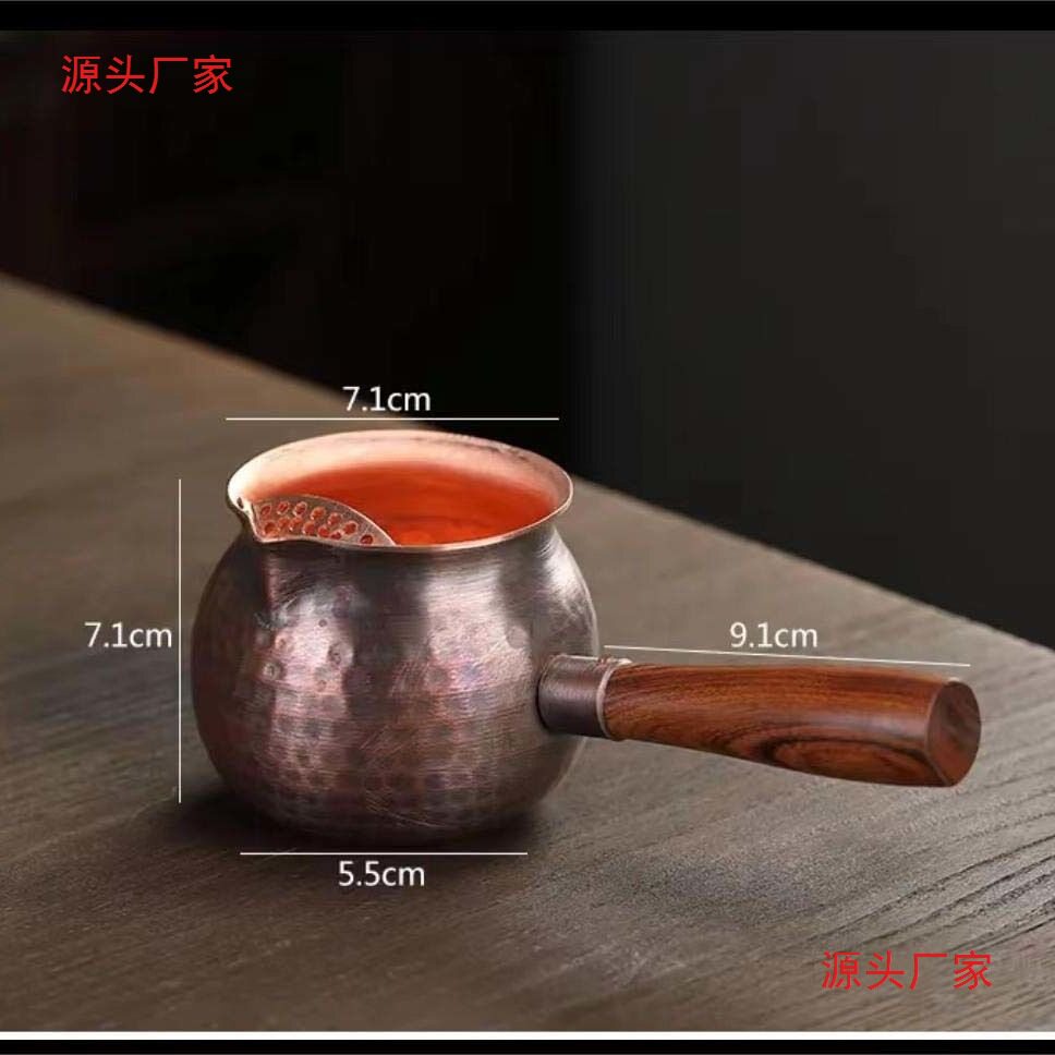 纯紫铜手工侧把加厚煮茶罐罐电陶炉家用公杯可明火直烧复古茶壶