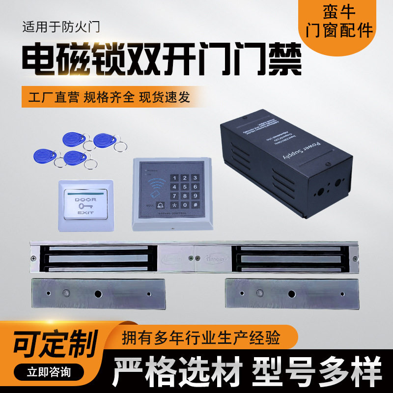 金属双开智能读卡门禁磁力锁