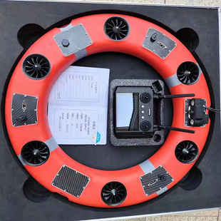 智能遥控救生圈空载速度8节救生飞艇浮力270N飞翼800m遥控距离