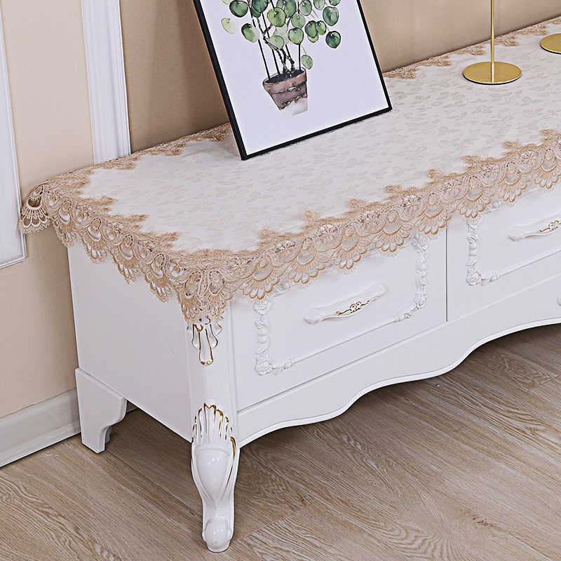 电视柜罩鞋柜门厅柜防尘布盖巾长条桌布欧式蕾丝布艺电视机罩盖巾,居家布艺,桌布,淘宝优惠券,粉丝福利购,淘宝优惠卷