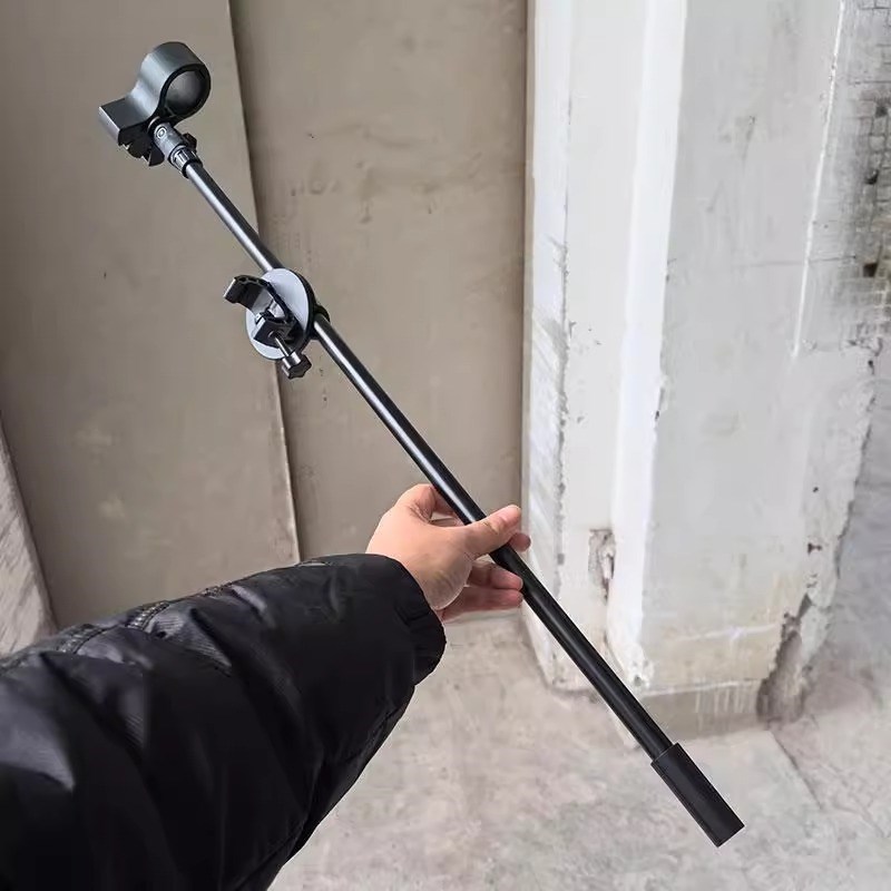 麦克风支架配件通用咪夹落地式麦架支撑横杆直播K歌舞台话筒杆
