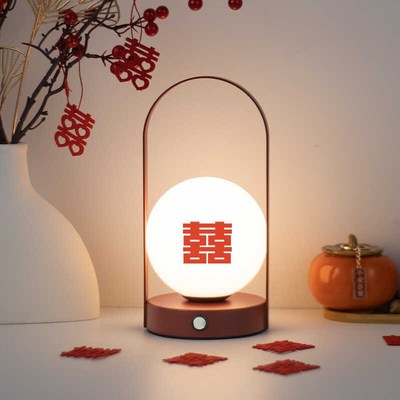 LED结婚台灯简约小夜灯创意南瓜鸟笼充电壁挂灯多功能手提氛围灯