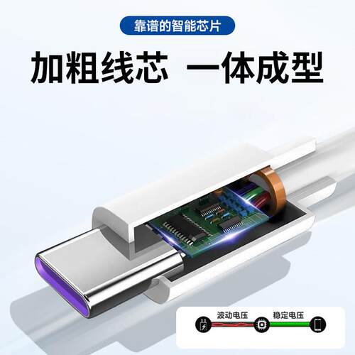 适用华为noa7手机充电线40数据线适用华为noa7pro/7se超级快充线适用华为5快v充线2米A适用UTOC华v为40W充电