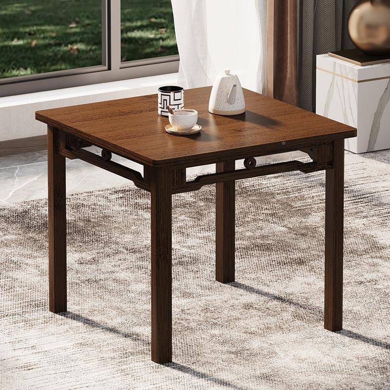 5正方形四方桌客厅吃学家饭桌习桌用小方桌N小户型MTZ实木茶桌楠