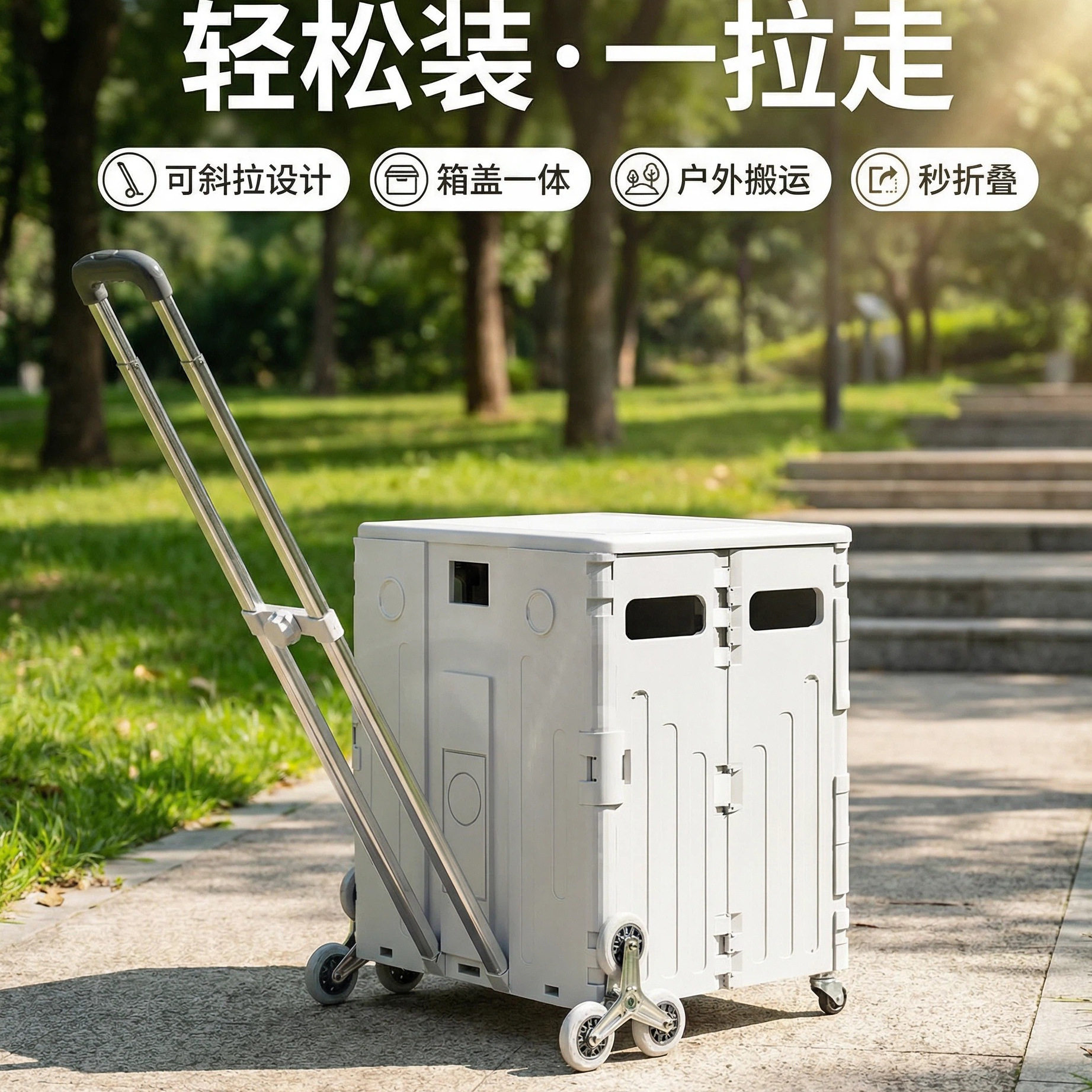 网红折叠便携买菜取快递拉杆车