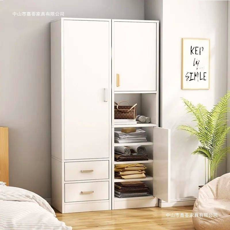 衣柜家用卧室推拉门挂衣柜出租房用床边小衣柜小户型简易单门衣橱