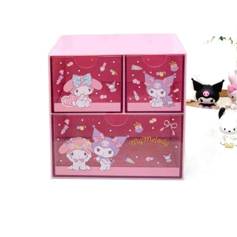盒抽屉可爱美乐蒂三格纳桌面杂整理整理盒文收具美乐蒂库255洛物,收纳整理,首饰盒,淘宝优惠券,粉丝福利购,淘宝优惠卷