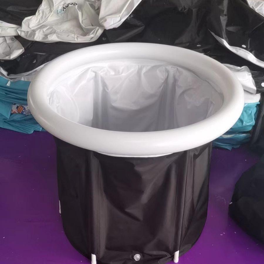 新款跨境折叠冰桶成人加厚pvc充气浴缸家用折叠浴桶洗澡桶