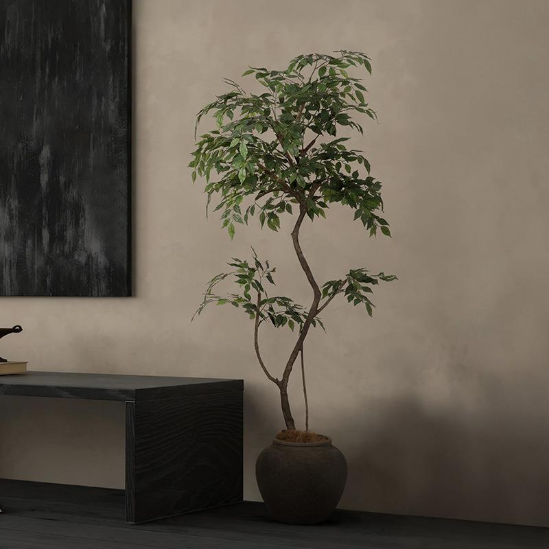 仿真植绿室内假树高83607086植端榕轻奢树仿生物真树杆落地盆栽装