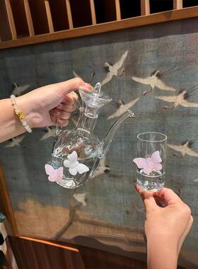 玻执壶仿宋贵泡茶器妃茶壶花璃壶茶宋代耐高温水DIJ壶套装茶色悦