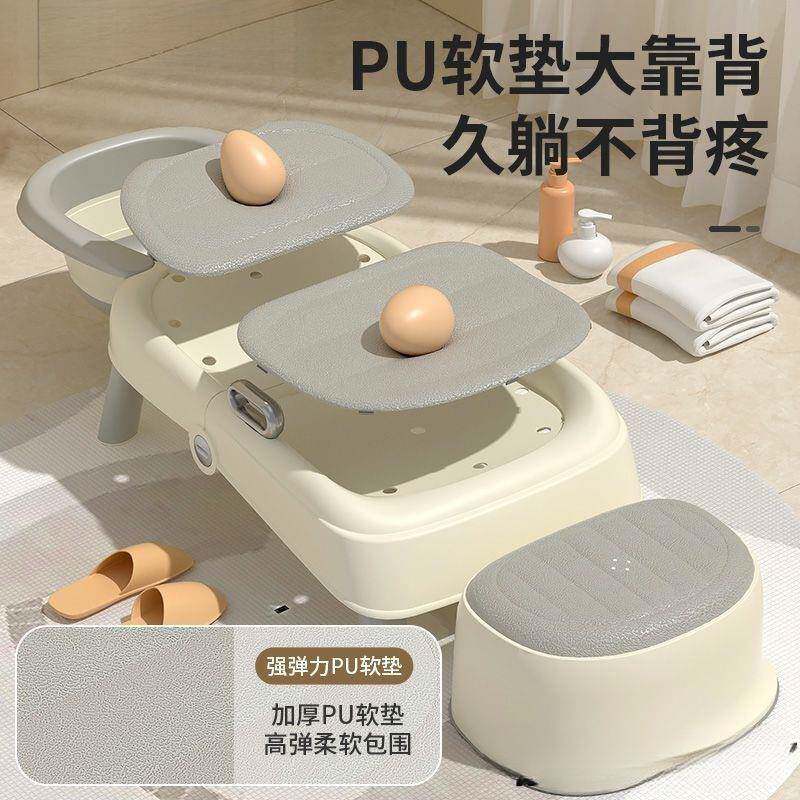 孕妇宝儿童洗洗头椅可折叠洗头发躺椅头床成人家洗用大头宝凳AL10
