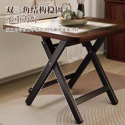 IGN叠餐桌家用小子户型免安装桌折简易出屋吃饭桌正方形手提便租