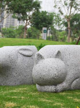 幼儿YRC园卡通装摆件商场店花门口休闲座院椅仿真动饰物凳子庭园