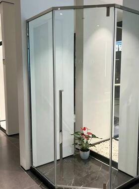 简易淋浴房整体弧扇形浴室淋浴屏卫生RLC间干湿离分断隔玻璃门洗