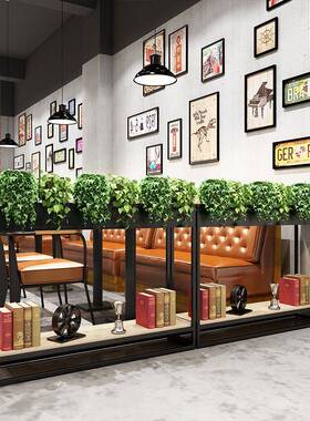 餐厅办物公室铁艺断置WQT架代简约展示花架阳隔台落地花盆现架组