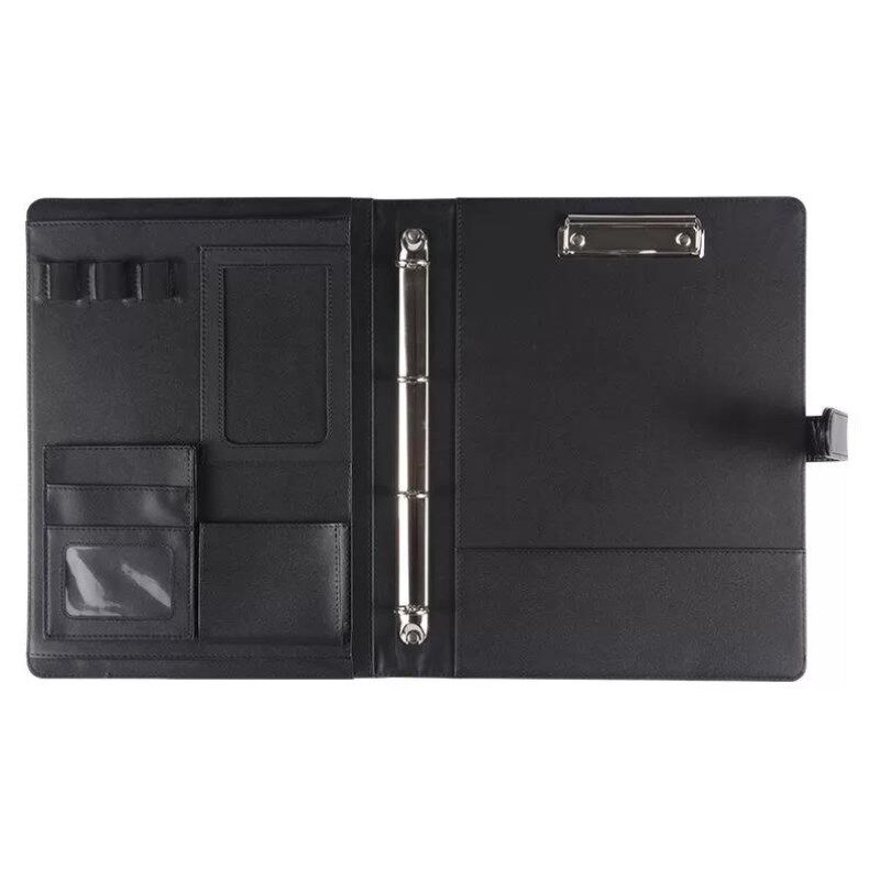 如晨商务文件夹板A4多功能活页经理夹/4S汽车销售夹/销讲夹黑色-