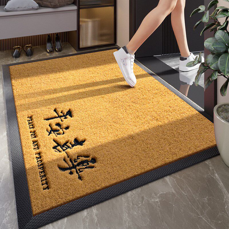 入户门地垫2025新款仿椰棕门垫C高级免洗家用脚垫大门加厚防滑垫
