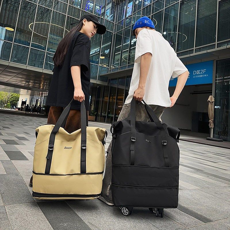 拆卸滑轮三层扩展健身行李袋女包大容量手提出差便携待产旅行包包,箱包皮具/热销女包/男包,旅行袋,淘宝优惠券,粉丝福利购,淘宝优惠卷