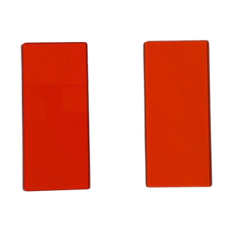 HB610长波通滤光片红色滤镜透过红光红色透明玻璃吸收型150*50*2m