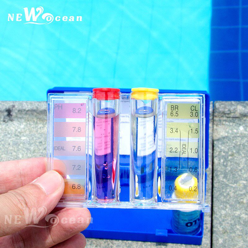 游泳池水质检测 PH值余氯测试盒y 酸碱验水盒 测水试剂 OTO测试剂