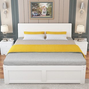 大床一米八1.35x1.8 床实木简约现代宽 1.5x1.9m2.0米长