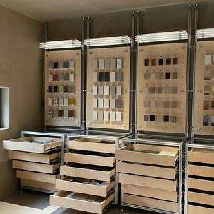 顶天立地洞洞板海洋板铝型材玄关隔断陈列展示柜子斗柜子货柜层架