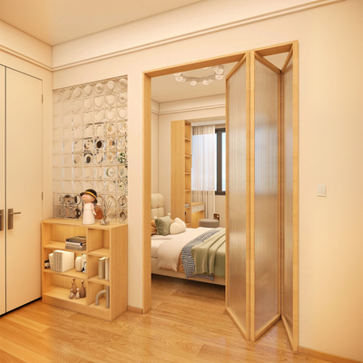 折叠门格子门长虹玻璃门实木门卧室客厅厨房拉门隔断门推拉门隐形