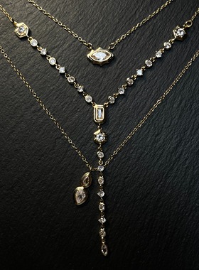 AvoStudio 复古项链-018 天幕三重链女生复古项链叠戴