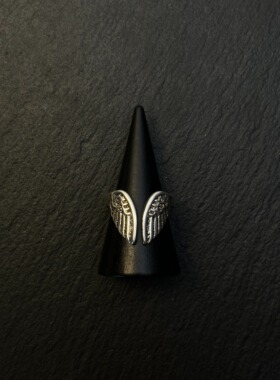 AvoStudio 中古戒指-005 Reliquary哥特羽饰戒男女复古可调节戒指