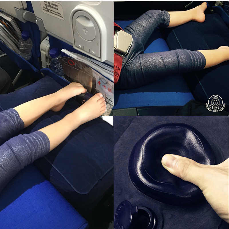 长途旅行飞机脚垫便捷充气儿童u型枕头汽车垫脚足踏宝宝睡觉神器