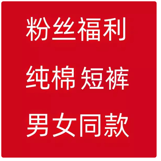 新款刺绣男女同款 精梳棉短裤五分裤A