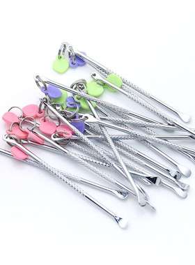 金达日美70117耳扒 100个/瓶装家用便携耳挖个护掏耳勺 不锈钢