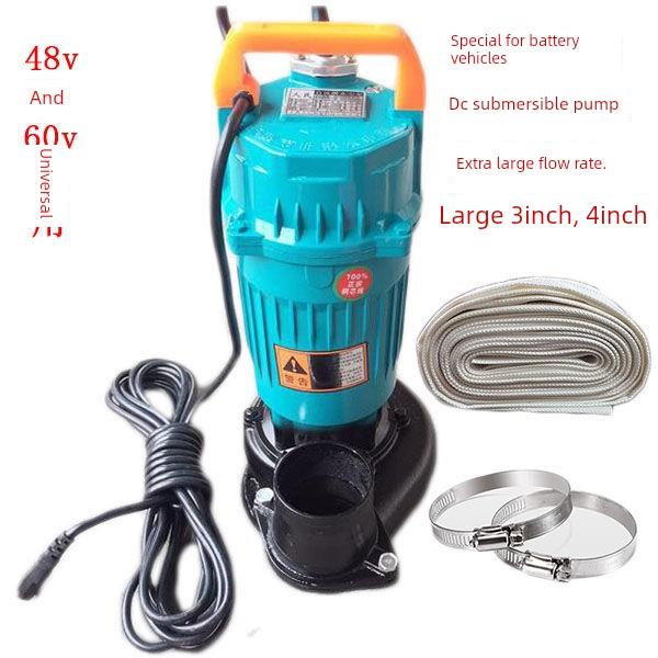 大流量48V60V72伏3英寸4英寸无刷直流潜水泵1英寸电动汽车农田灌