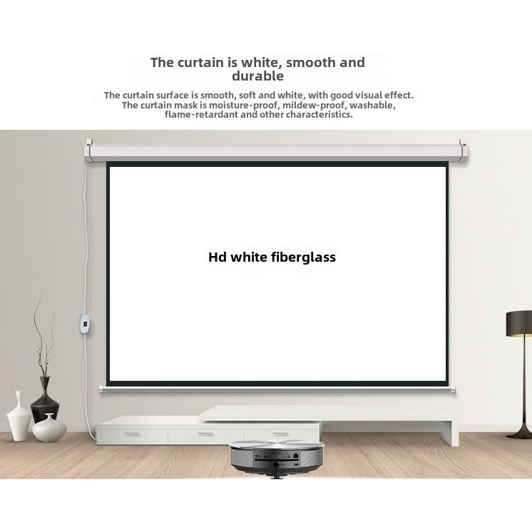 西安发电动幕布72寸84寸100寸110寸120寸130/140/150寸180寸200寸4:3/16:9/16:10高清3D投影仪壁挂投影机幕布