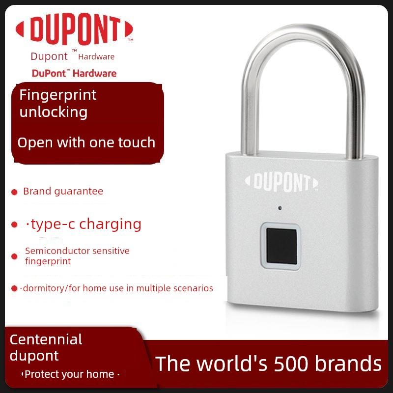 杜邦指纹智能挂锁小挂锁数字柜门防冻防水指纹挂锁学生宿舍