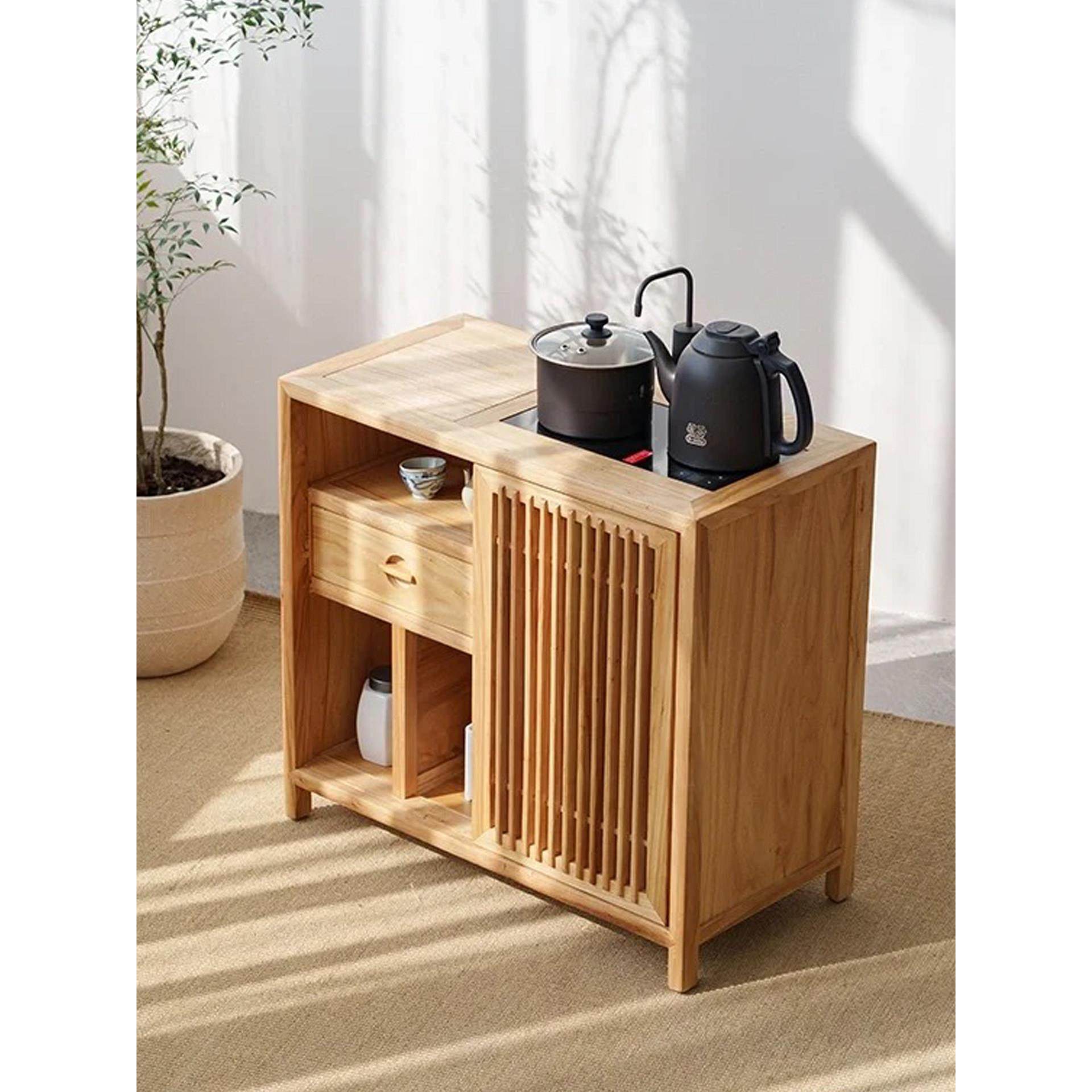 实木茶水柜多功能置物架阳台茶车茶台边柜客厅茶几烧水壶一体边几,住宅家具,餐边柜,淘宝优惠券,粉丝福利购,淘宝优惠卷