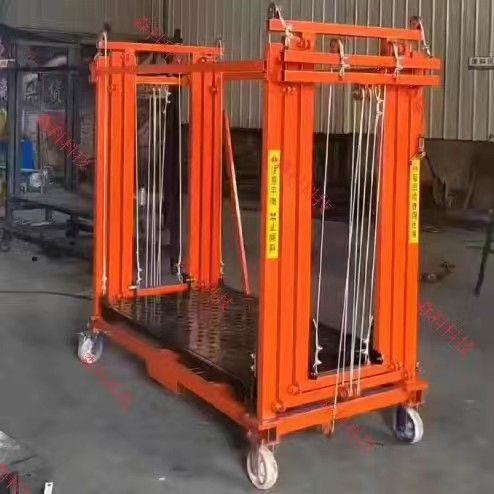 电动脚手架可折叠移动式升降平台工地室内外装修全自动遥控提升机