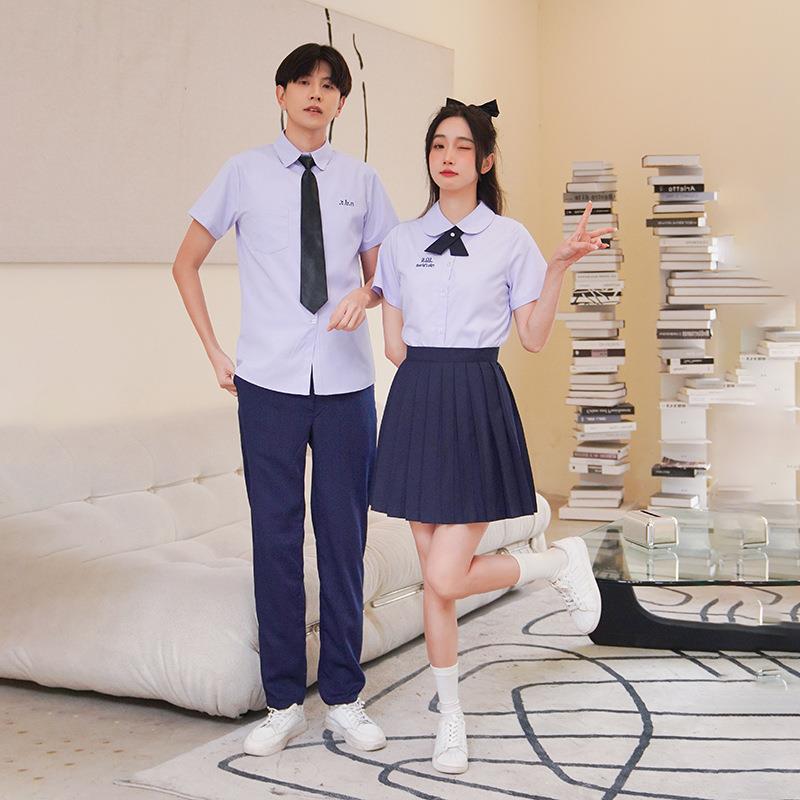 秋季原版jk泰国泰式校服短袖衬衫女学院风毕业季学生裙子制服套装