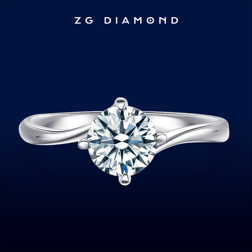 柘光【现货】拓光钻石戒指首饰钻戒18K金结婚女神节求婚女戒男戒