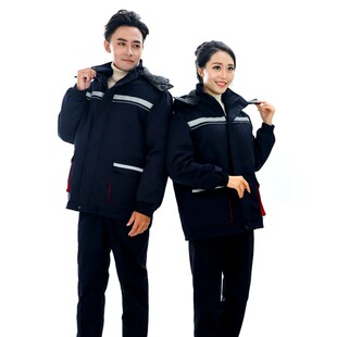 冬季工作服男装加厚劳保棉衣袄汽修防寒防静电中石加油站加气大衣