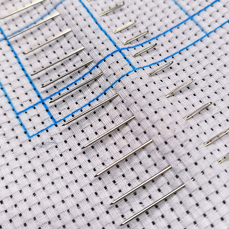 爱络钢针40枚十字绣针24号针11CT中格24号针26/22号针钝头针25枚