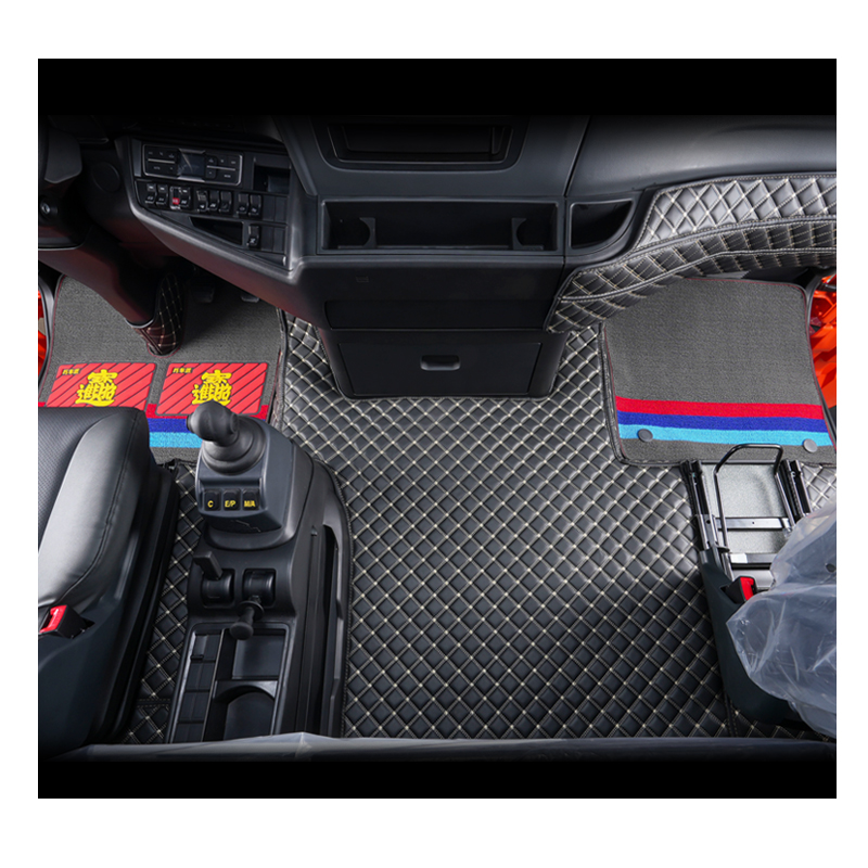 汕德卡专用脚垫G7W全包围C7H装饰G5S内饰重汽C9H自动挡驾驶室脚踏