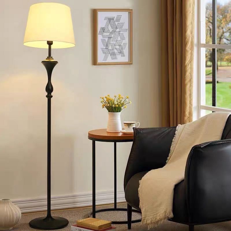 愫美复古风立式台灯落地灯茶几客厅沙发边置物架卧室高级感氛围灯