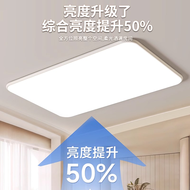 全光谱护眼客厅大灯简约大气高亮led吸顶小白灯家用书房卧室灯具