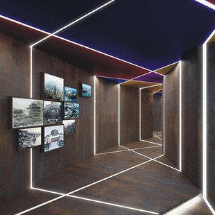 2515线型线条灯2525灯槽铝槽3030明装 线性形3535不带边黑色钛合金