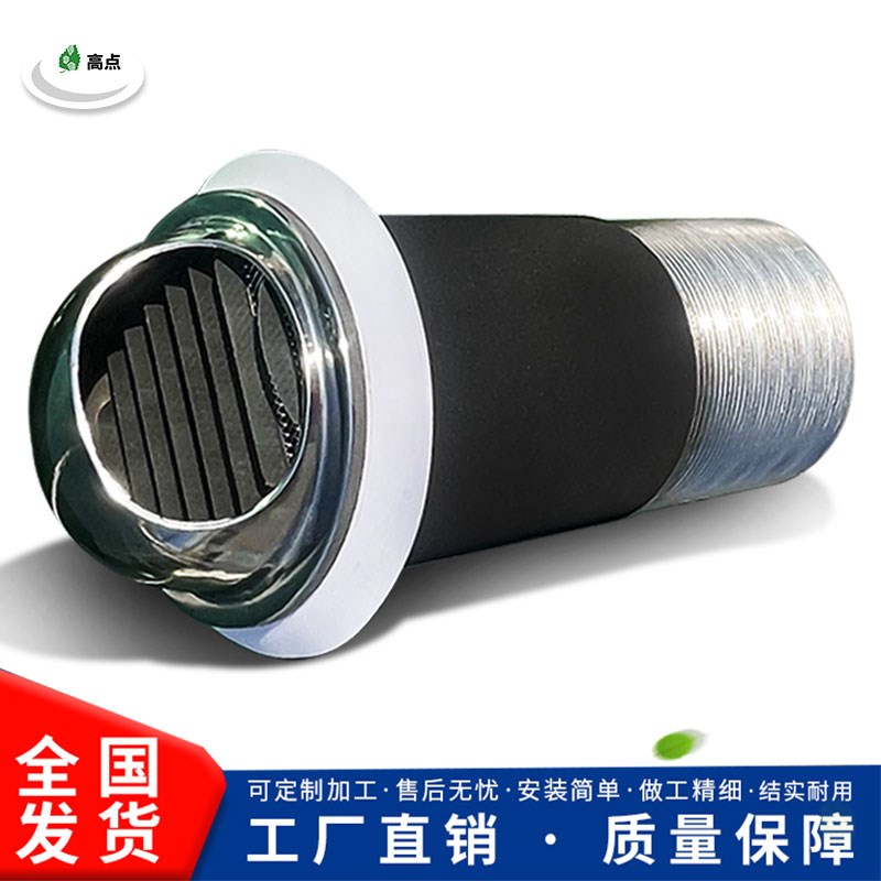 穿墙一体式风帽外墙防风罩出风口室内油烟机卫生间排气口防风管罩