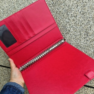 红色26孔B5豪华版可拆卸活页笔记本I办公商务记事本定制商务礼品