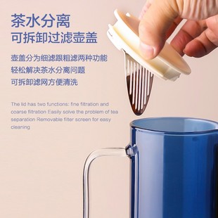亮白开水杯套装 高颜值耐高温玻璃冷水壶凉水壶大容量家用装 果汁壶