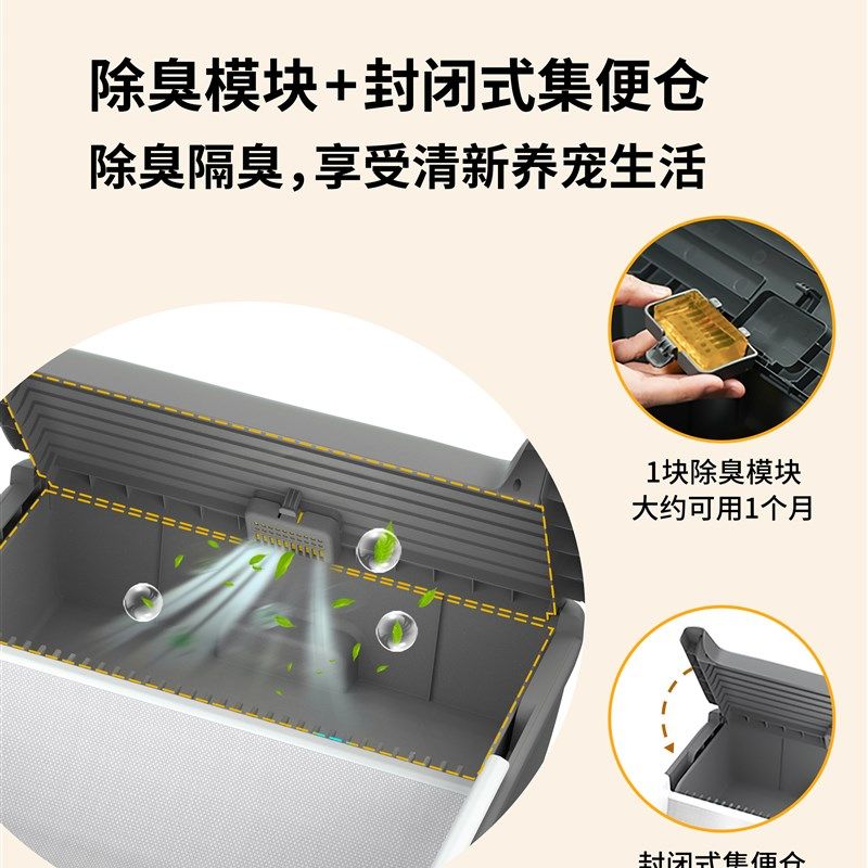 空气萝卜全自动猫砂盆开放式超大号防外溅防臭智能电动清理猫厕所