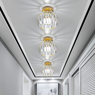 水晶过道灯走廊灯简约现代嵌入式入户玄关门厅楼道阳台灯网红爆款